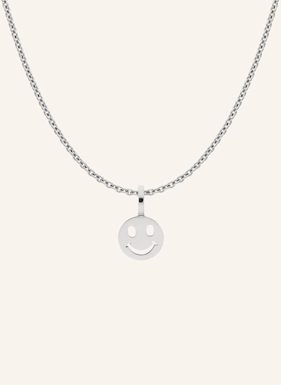 CADA Kette TINY SMILING FACE WEISSGOLD