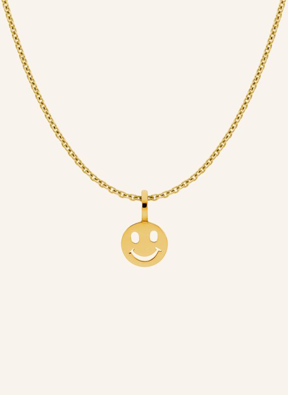 CADA Kette TINY SMILING FACE GOLD