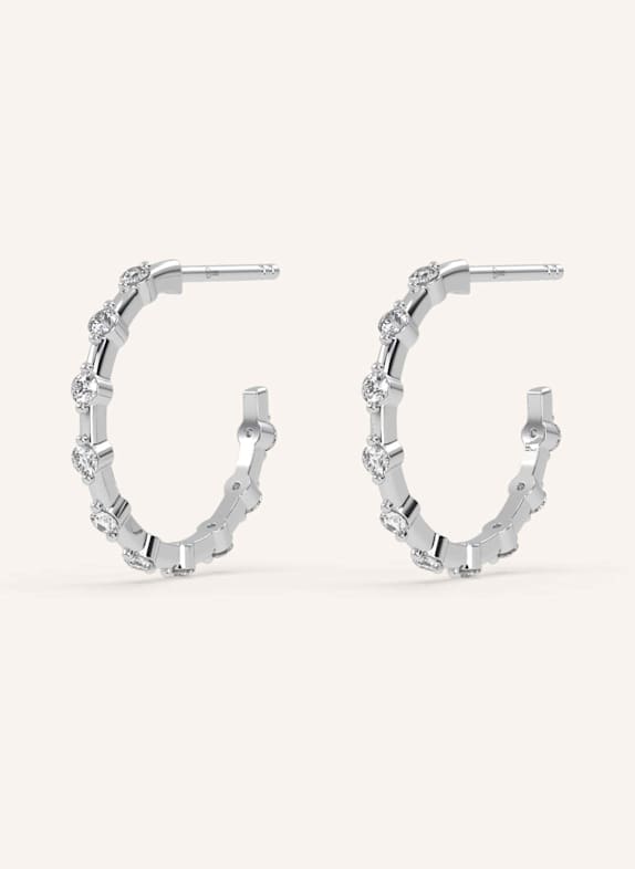 VEYNOU Creolen DAISY aus 14 Karat Weißgold und 0,40ct. Lab-Grown Diamanten WEISSGOLD