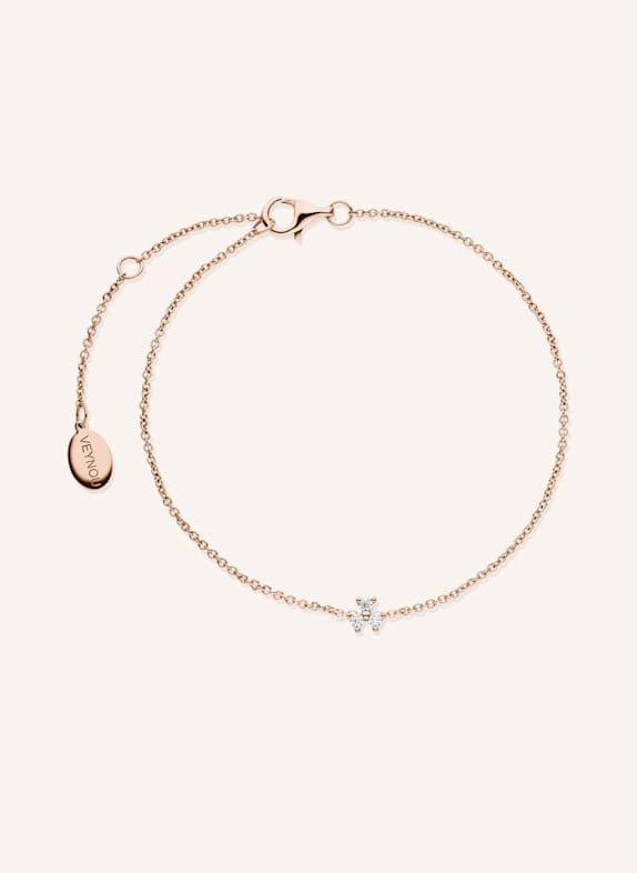 VEYNOU Armband FLEUR aus 14 Karat Roségold und 0,08ct. Lab-Grown Diamanten ROSÉGOLD