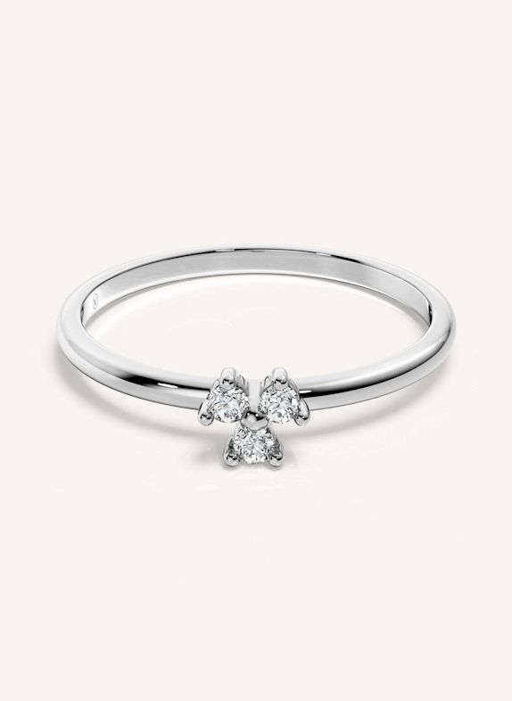 VEYNOU Ring FLEUR aus 14 Karat Weißgold und 0,08ct. Lab-Grown Diamanten WEISSGOLD