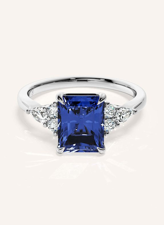VEYNOU Ring AVA aus 14 Karat Weißgold und 2,0ct. Saphir und Lab-Grown Diamanten WEISSGOLD