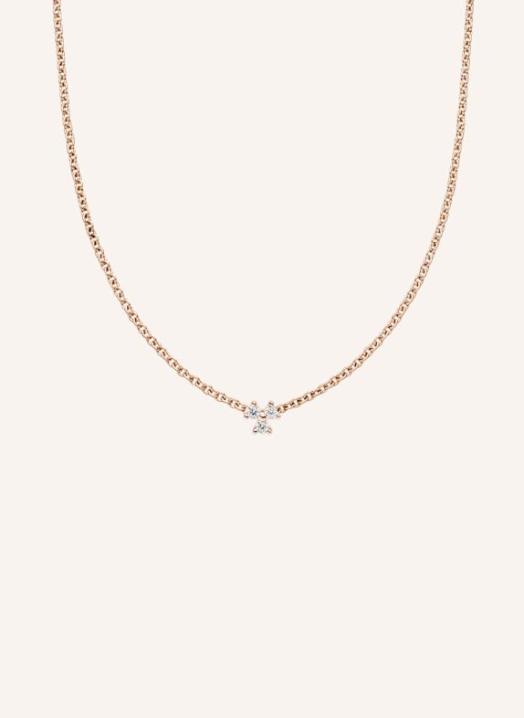 VEYNOU Halskette FLEUR aus 14 Karat Roségold und 0,08ct. Lab-Grown Diamanten ROSÉGOLD