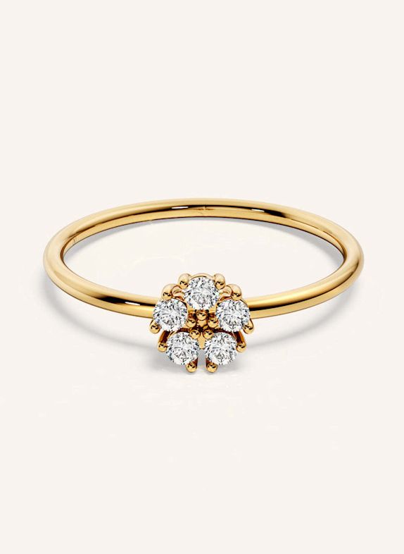 VEYNOU Ring aus 14 Karat Gelbgold und 0,18ct. Lab-Grown Diamanten GOLD