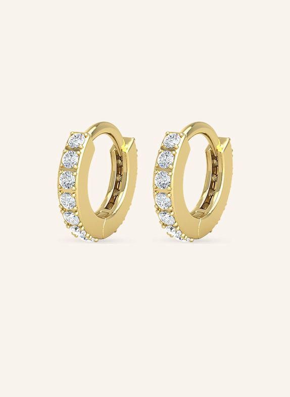 VEYNOU Creolen MINI HUGGIES aus 14 Karat Gelbgold und 0,33ct. Lab-Grown Diamanten GOLD