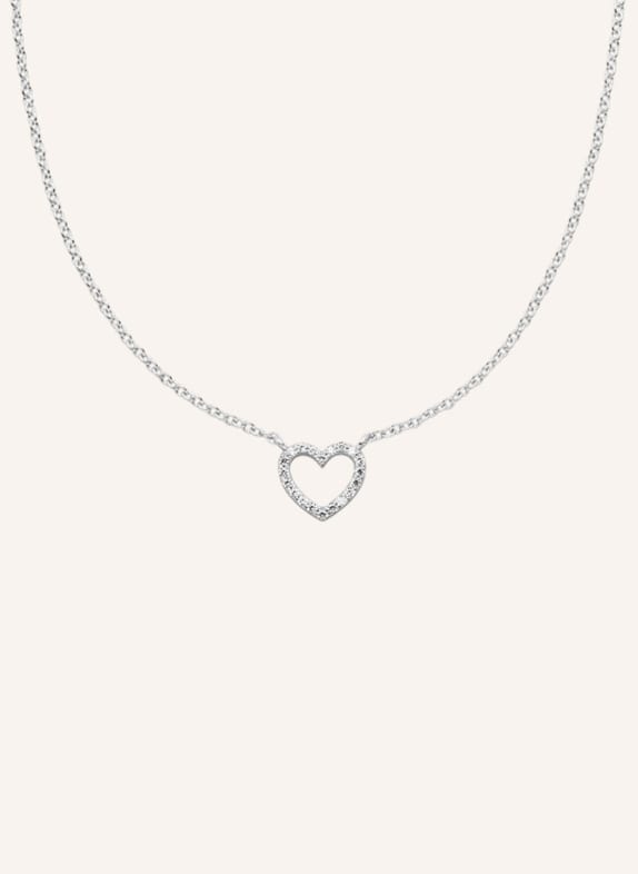 VEYNOU Halskette HERZ aus 14 Karat Weißgold und Diamanten WEISSGOLD