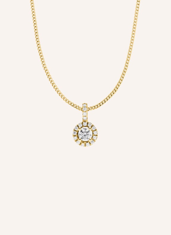 VEYNOU Halskette CAMILLA aus 14 Karat Gelbgold und 0,43ct. Diamant GOLD