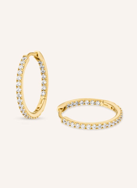 VEYNOU Creolen CLEO SMALL aus 14 Karat Gelbgold mit Diamanten GOLD