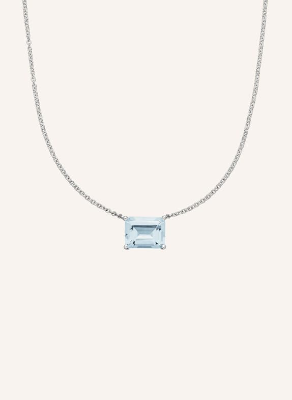 VEYNOU Halskette SORA aus 14 Karat Weißgold und 2.00ct. lab-grown Aquamarin WEISSGOLD