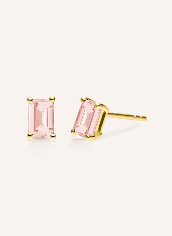 VEYNOU Ohrstecker ROSIE aus 14 Karat Gelbgold und 1,40ct. Morganit GOLD