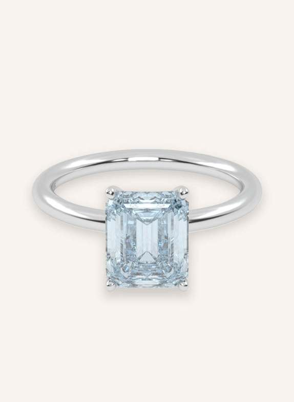 VEYNOU Ring SORA aus 14 Karat Weißgold und 2.00ct. lab-grown Aquamarin WEISSGOLD