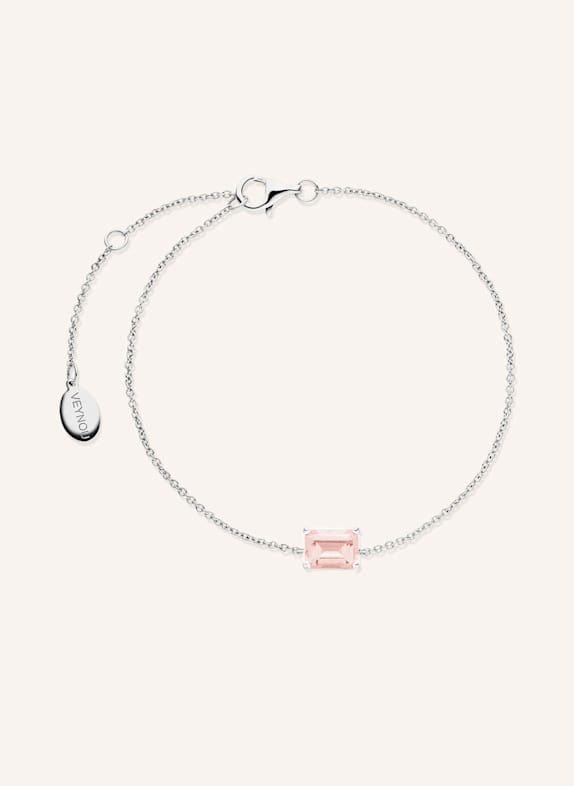 VEYNOU Armband ROSIE aus 14 Karat Weißgold und 1.00ct. lab-grown Morganit WEISSGOLD