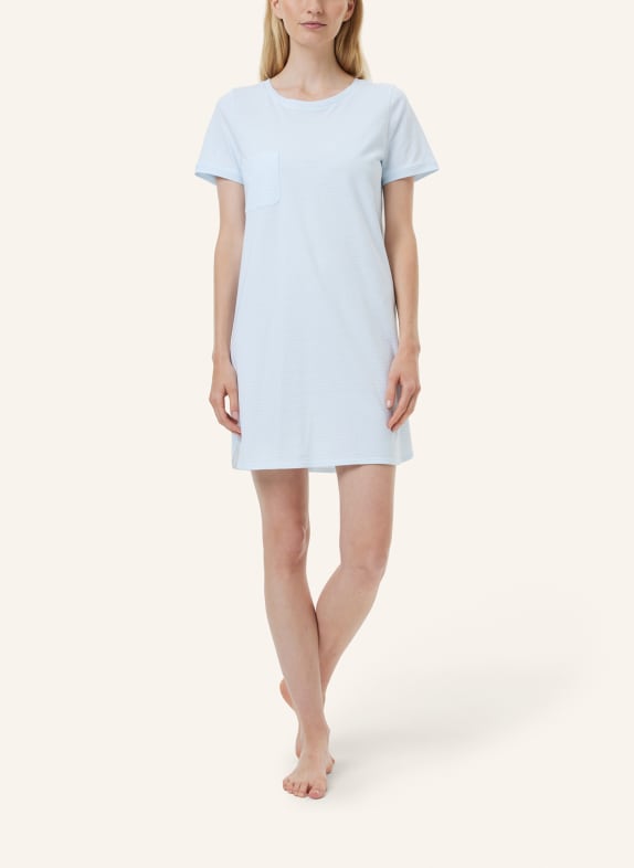 yellamaris Nachthemd mit kurzem Arm HELLBLAU/ BLAU