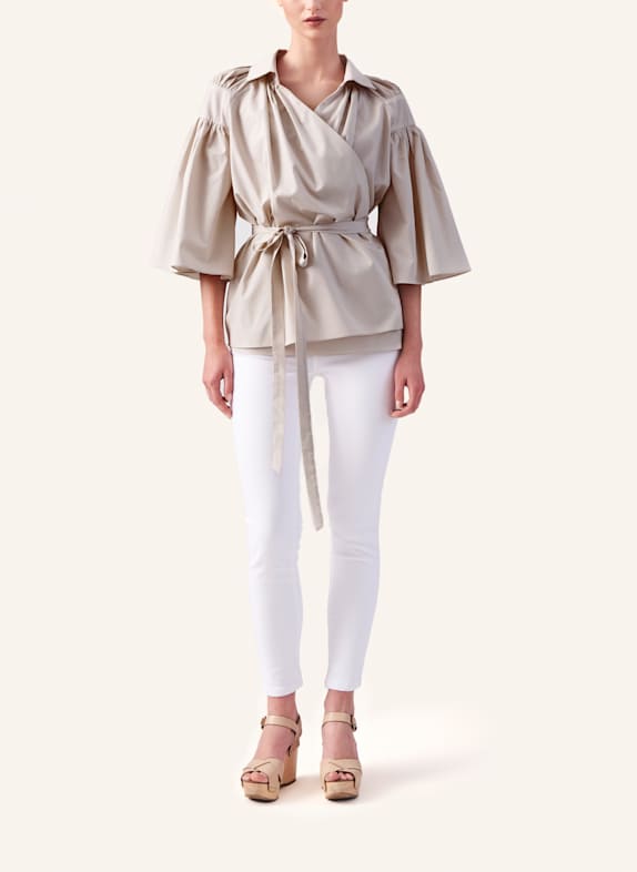 Helene Galwas Wickelbluse aus Baumwolle INKA BLAU
