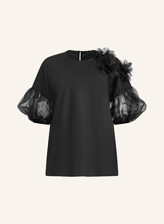 Helene Galwas Bluse mit Blumenapplikationen GABYRE SCHWARZ
