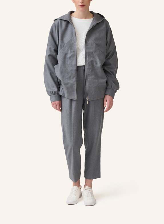 Helene Galwas Blouson Jacke mit Kapuze LUNA GRAU