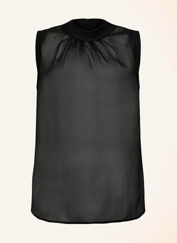 Helene Galwas Ärmellose Bluse aus Chiffonseide BENICE SCHWARZ