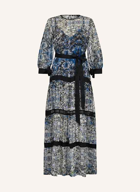 Helene Galwas Seidenkleid mit abnehmbaren Volants BENITA BLAU