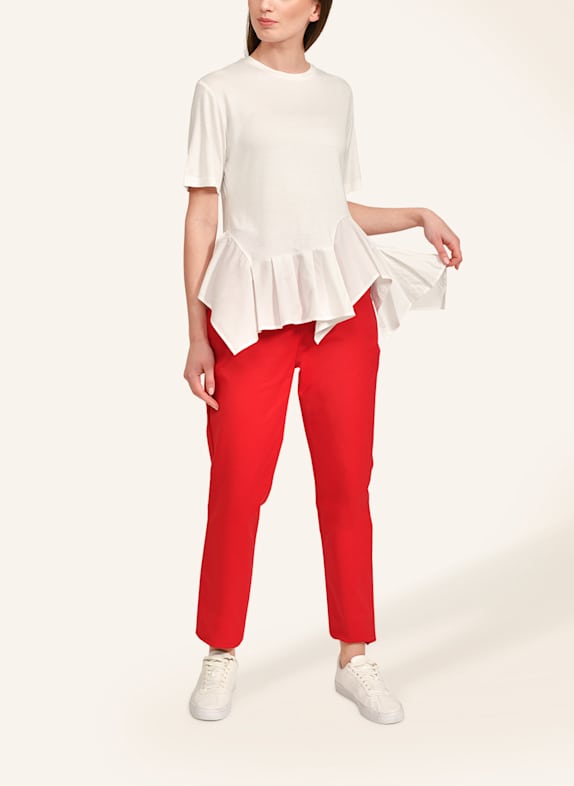 Helene Galwas T-Shirt mit Volants FLO WEISS