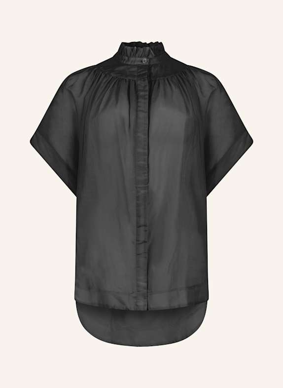 Helene Galwas Bluse aus Baumwoll-Seiden Mischung IDIS SCHWARZ