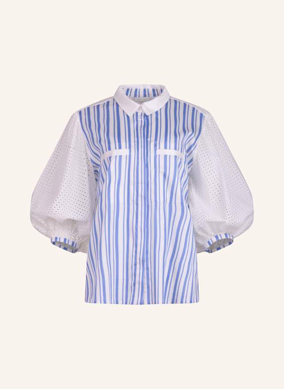 Helene Galwas Geblümte Bluse FLORA GRAU