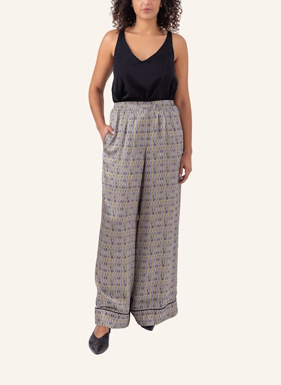 Helene Galwas Hose aus Seidensatin JARA SILBER