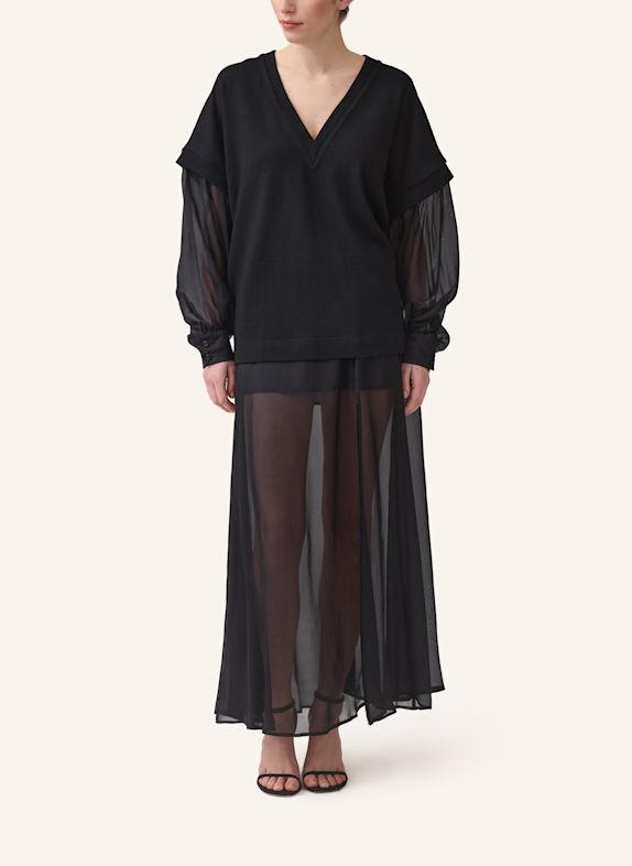 Helene Galwas V-Ausschnitt Pullover LEANDRA SCHWARZ
