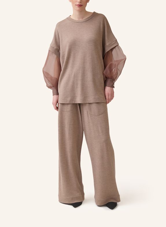 Helene Galwas Rundhalsausschnitt Pullover LEA BRAUN