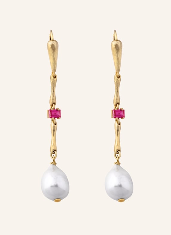 Maximova Jewelry Ohrhänger MOTHER OF PEARL GOLD GOLD/ ROT