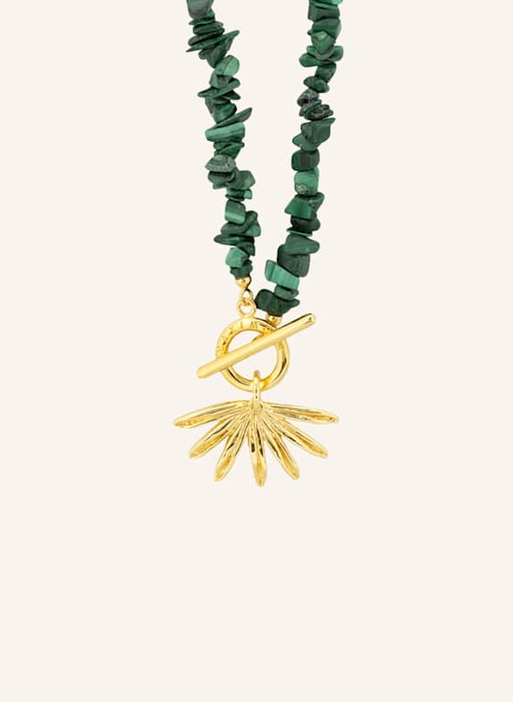 Maximova Jewelry Halskette GREEN SUN SIREN GOLD/ GRÜN
