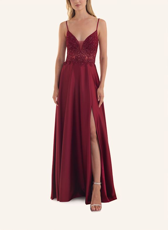 abendkleider rostrot