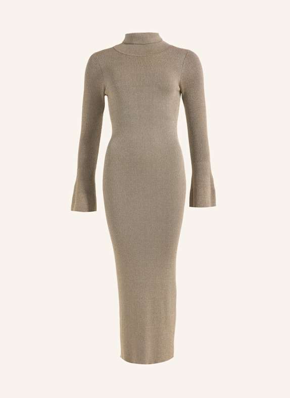 ADLYSH Strickkleid METALLIC ELEGANCE DRESS CAMEL/ BRAUN