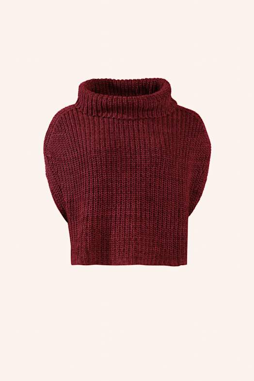 ADLYSH Pullover STRICKPULLUNDER AUS BAUMWOLLE ROT
