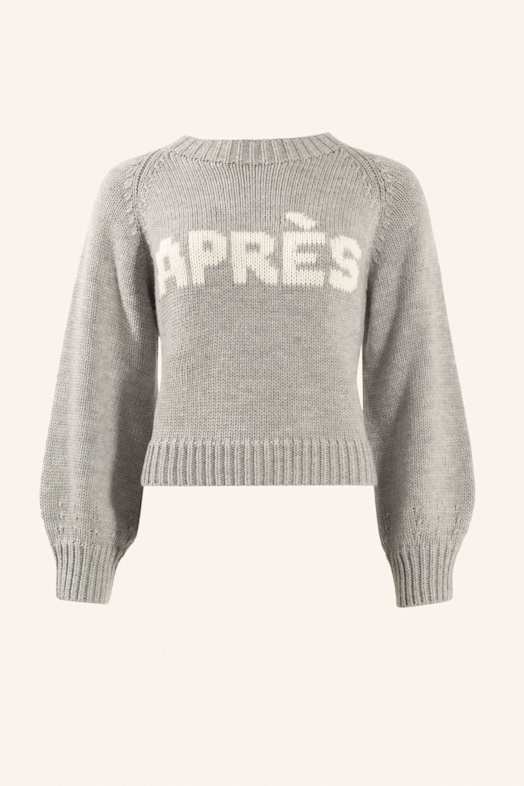 ADLYSH PULLOVER RUNDHALS MIT APRÉS DETAIL GRAU
