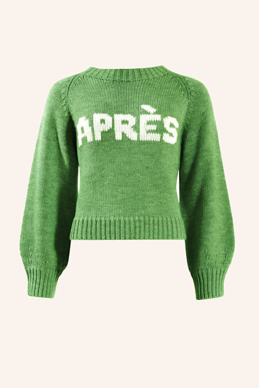 ADLYSH PULLOVER RUNDHALS MIT APRÉS DETAIL GRÜN