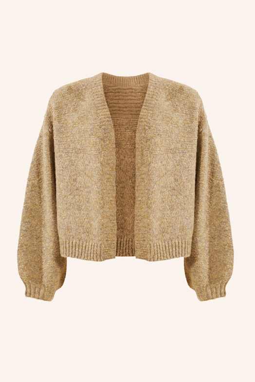 ADLYSH OVERSIZED CARDIGAN MIT WOLLE BRAUN