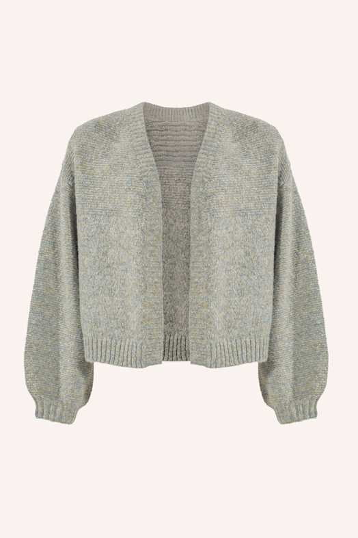 ADLYSH OVERSIZED CARDIGAN MIT WOLLE GRAU