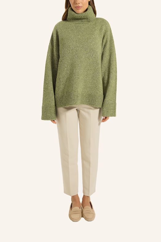 ADLYSH OVERSIZED PULLOVER MIT WOLLE GRÜN