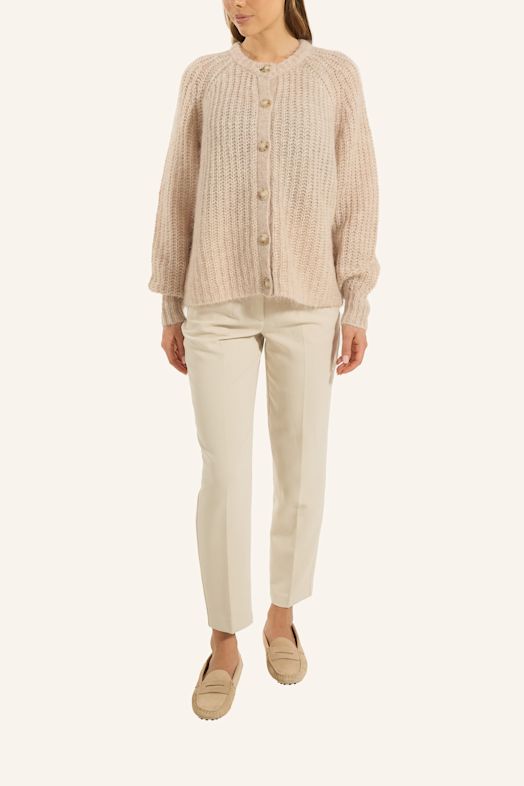 ADLYSH SOFT CARDIGAN MIT MOHAIR BEIGE