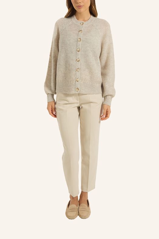 ADLYSH Jacke FEINSTRICK CARDIGAN MIT MOHAIR GRAU