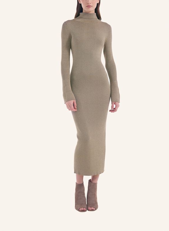 ADLYSH Strickkleid METALLIC ELEGANCE DRESS CAMEL / BRAUN
