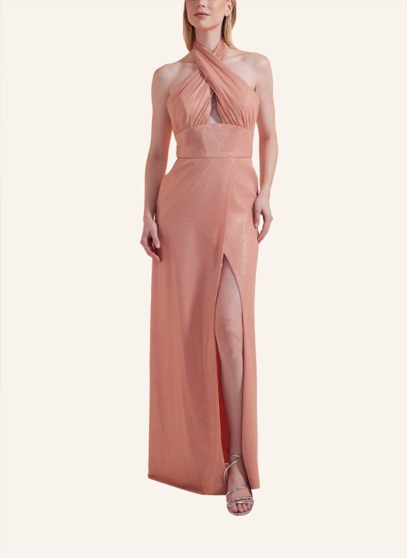 unique Abendkleid SHINING ELEGANCE DRESS ROSA/ GOLD