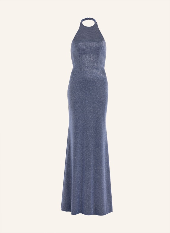 unique Abendkleid GLAMOUROUS EVENING DRESS BLAU/ SILBER