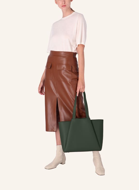 KAAI Schultertasche MIDI PYRAMID DUNKELGRÜN