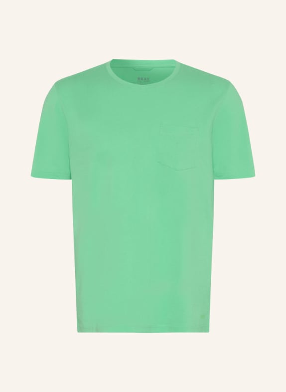 BRAX T-Shirt STYLE TODD HELLGRÜN