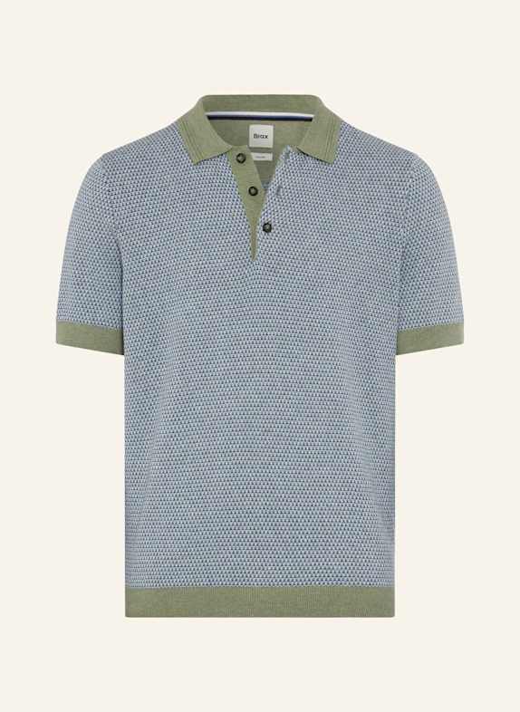 BRAX Strick-Poloshirt STYLE PASCAL DUNKELGRÜN