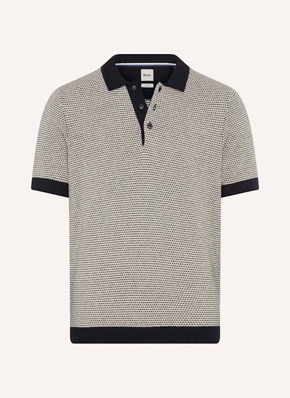 BRAX Strick-Poloshirt STYLE PASCAL BLAU
