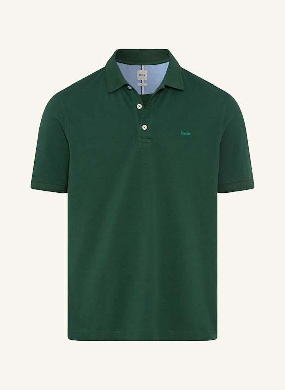 BRAX Piqué-Poloshirt STYLE PETE DUNKELGRÜN