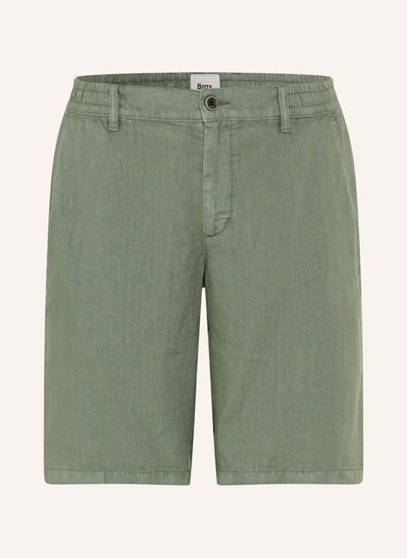 BRAX Leinenshorts BALU Modern Fit DUNKELGRÜN
