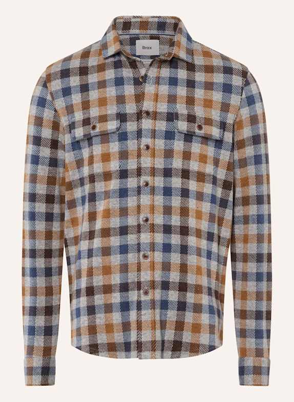 BRAX Overshirt STYLE SANTIAGO BRAUN